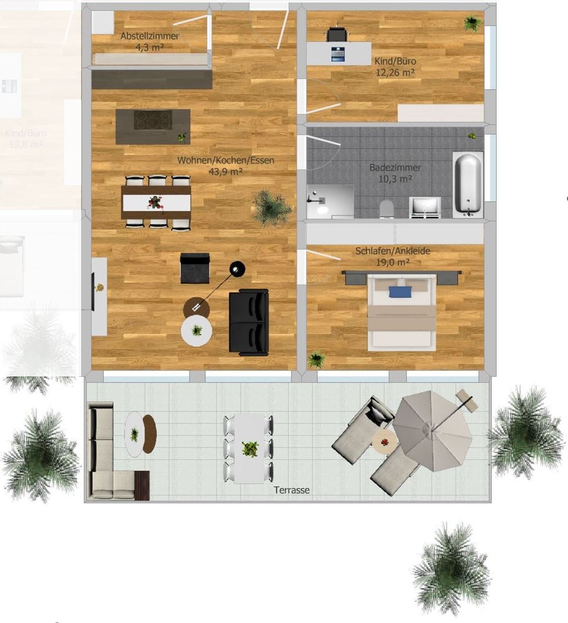Grundriss WE 1