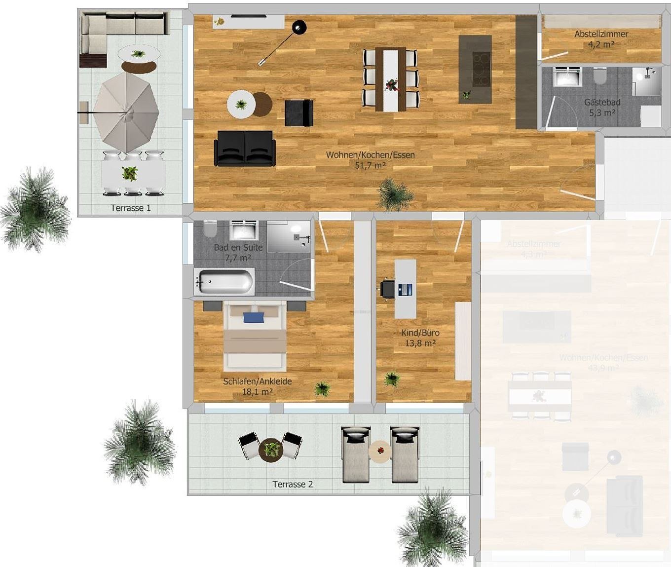 Grundriss WE 2
